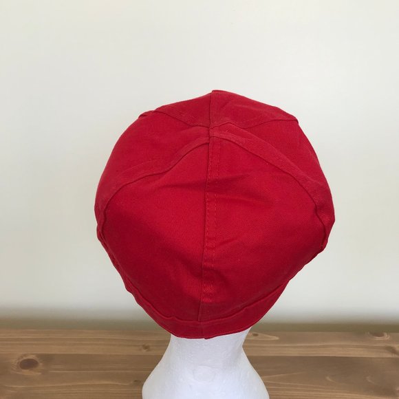 Vtg Kromer Red & Green Farmer Hat Stockmans Welding Cap Union Made Large 7-5/8 - Picture 7 of 8